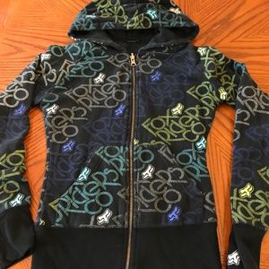 Fox Riders Co Reversible Black Hoodie Sweatshirt